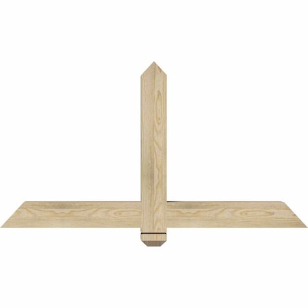 Ekena Millwork Eugene Rough Sawn Timber Gable Bracket, Douglas Fir, 48"W x 26"H x 4"D x 4"F, 13/12 Pitch GBW048X26X0404EUG00RDF